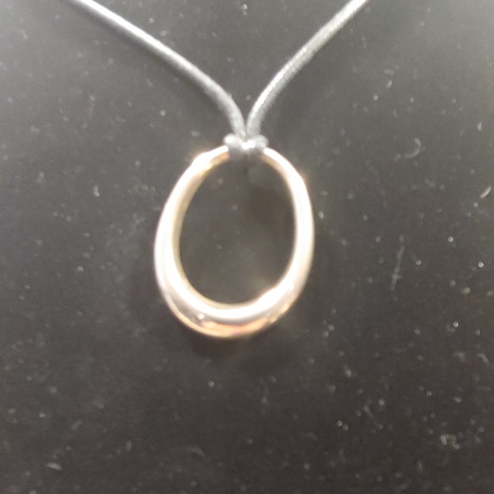 Premier Designs Gold Oval Cord Necklace